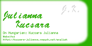 julianna kucsara business card